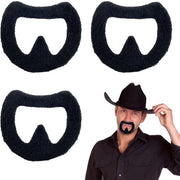 Accessori per costume a forma di pelo finto in poliestere leggero - 3 pezzi - autoadesivo - realistico - nastro per naso falso