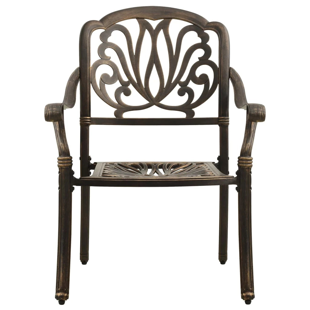 Set da giardino bistrot mobili da esterno terrazza 5 pezzi in fusione di alluminio bronzo 02_0013534