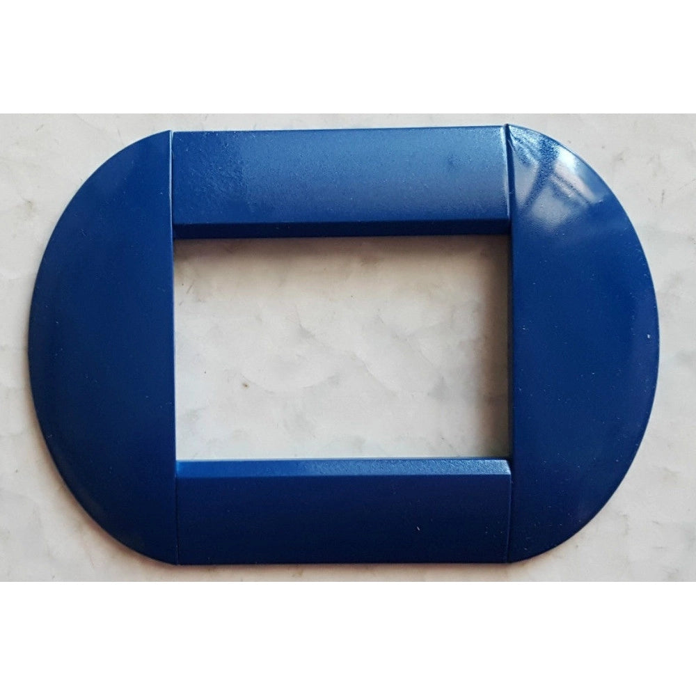 Trade Shop - Placca Placche Placchette Compatibili Living International Light Bombate Bticino - Blu -4 Fori     -