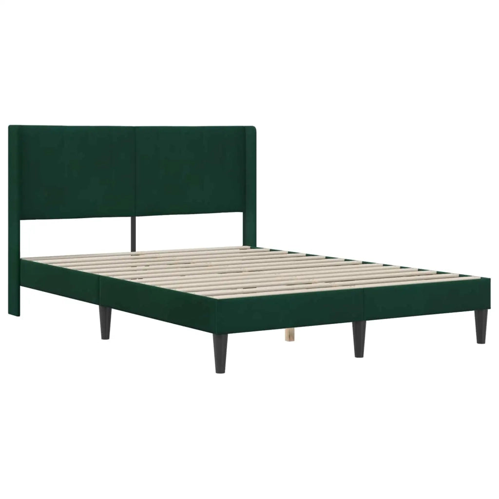 Struttura del letto Verde Scuro 120 x 200 cm Velluto