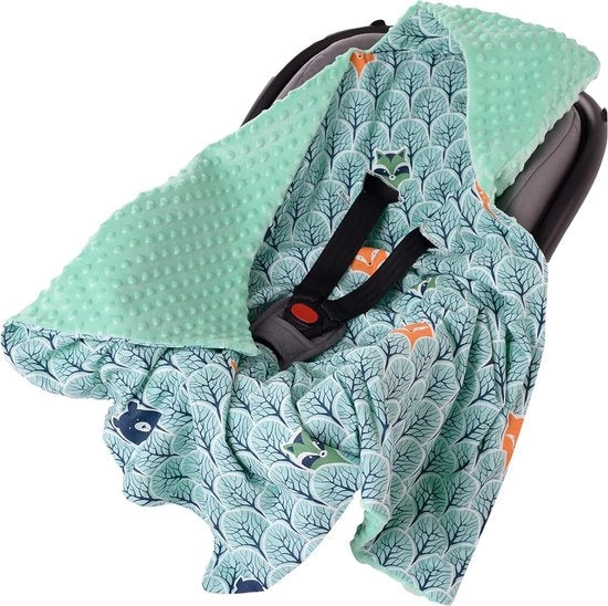 Deken di cotone 100%, 85 x 85 cm, deken per bambino per passeggino, culla, deken universale per bambino, morbido, deken per bambino, passeggino