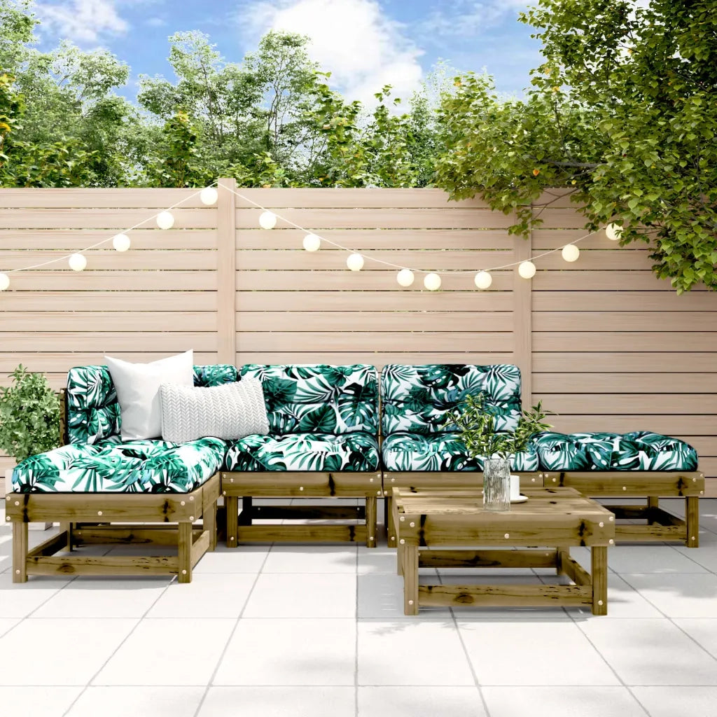 Set Salotto da Giardino 6 pz in Legno Impregnato di Pinocod mxl 106585