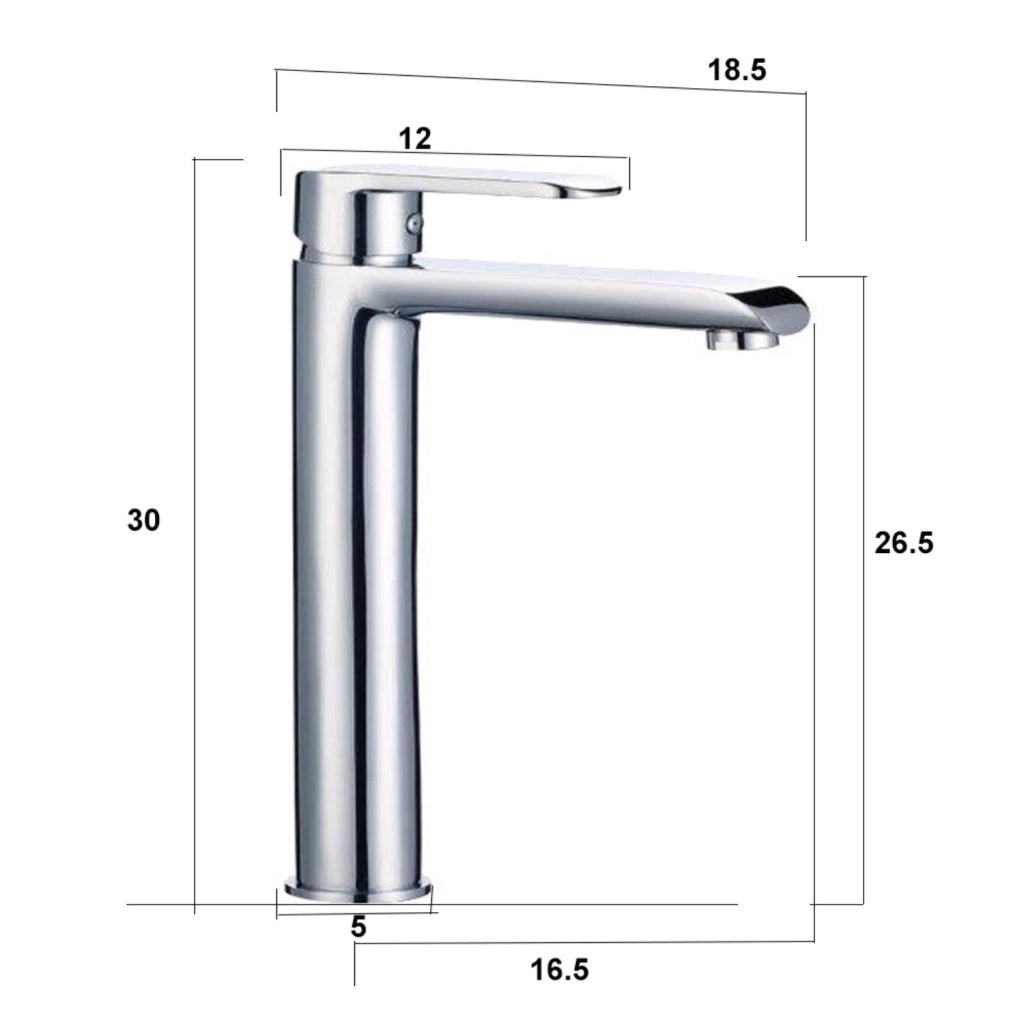 Miscelatore rubinetto modello puma per lavabo canna alta in ottone nero opaco *** confezione 1