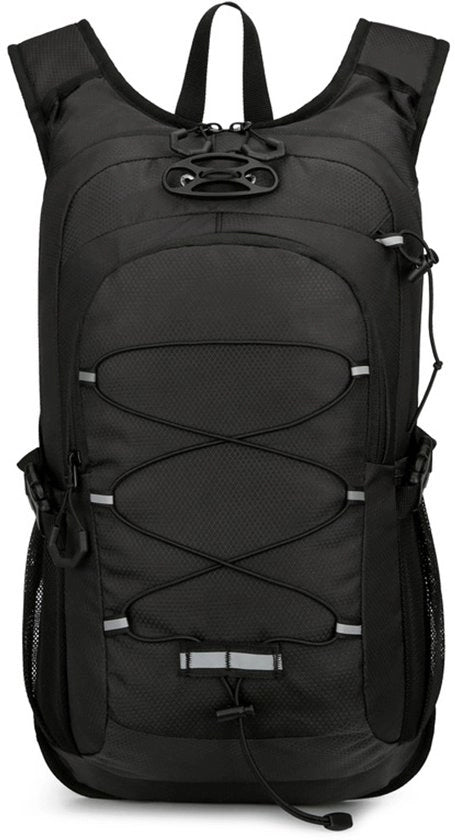 Zaino da trekking grande (20-35L), zaino da sentiero, zaino da mountain bike, zaino da campeggio impermeabile, unisex, nero
