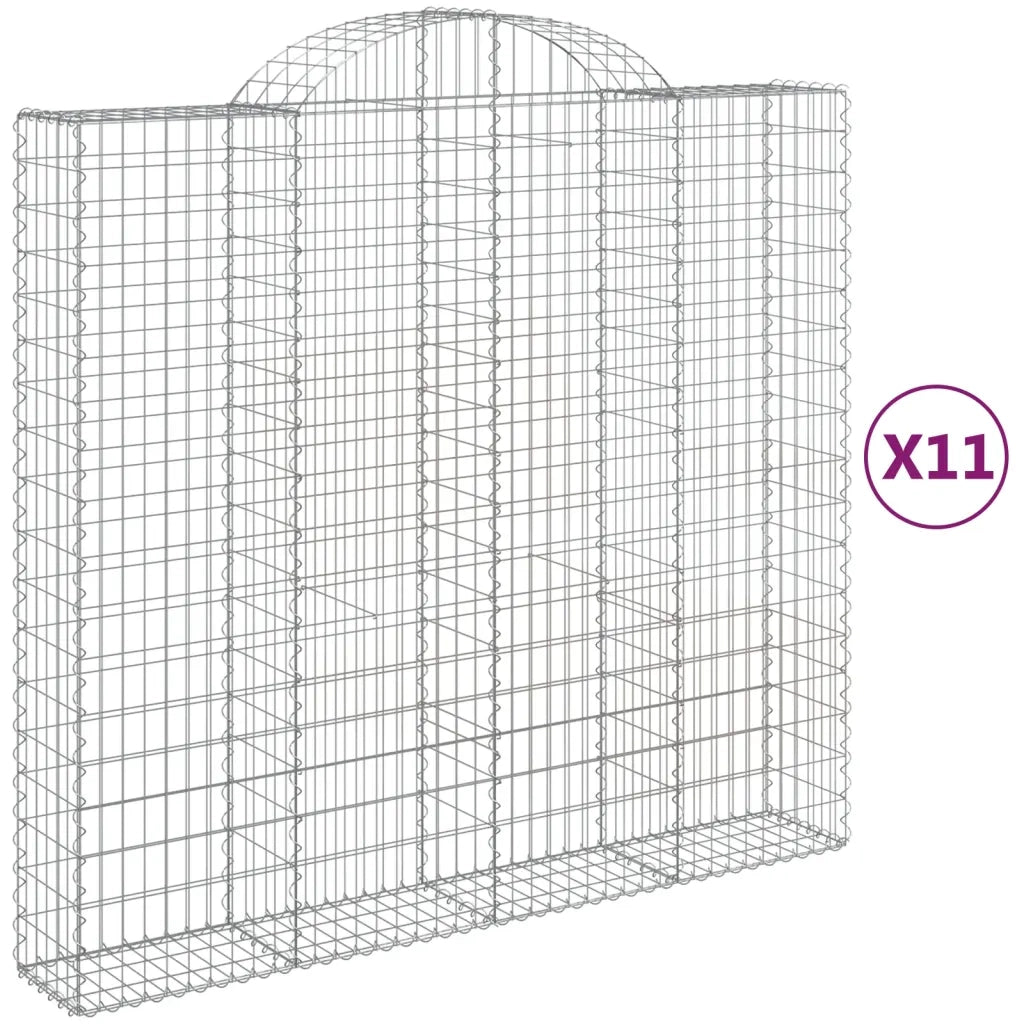 Cesti Gabbioni ad Arco 11 pz 200x50x180/200 cm Ferro Zincatocod mxl 101197