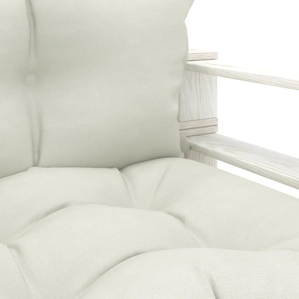 Poltrona da Giardino Pallet con Cuscini Beige in Legno 3052420