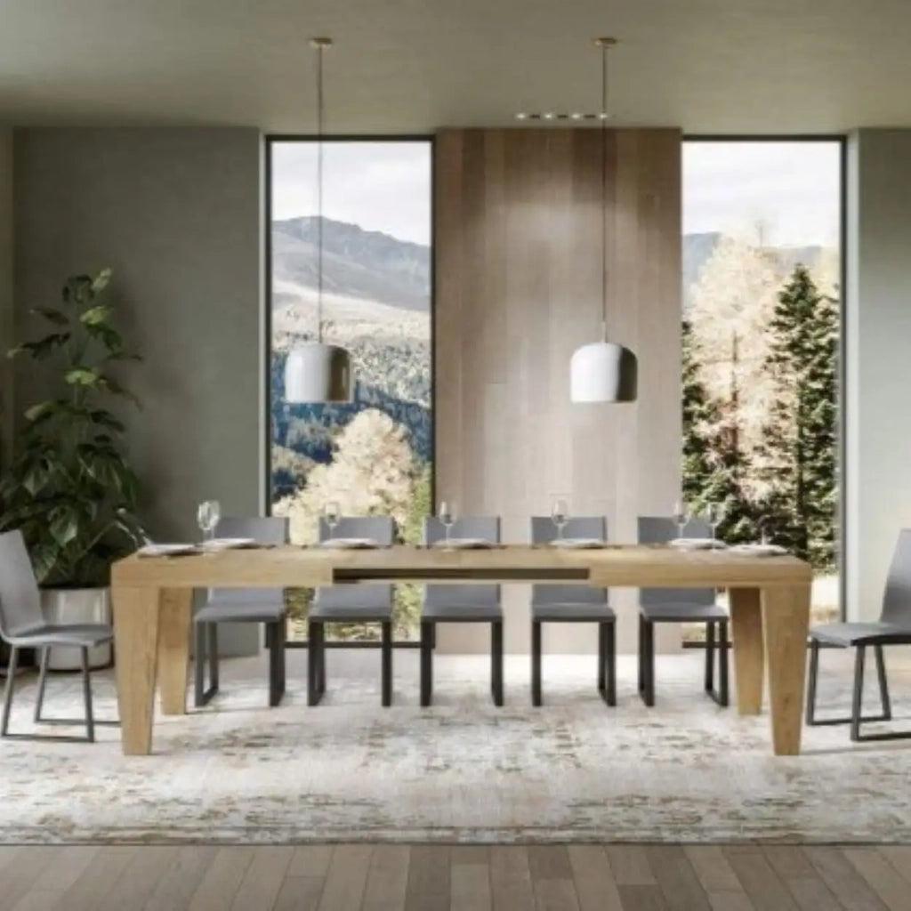 Tavolo allungabile 200/460x90 cm Spimbo colore quercia natura