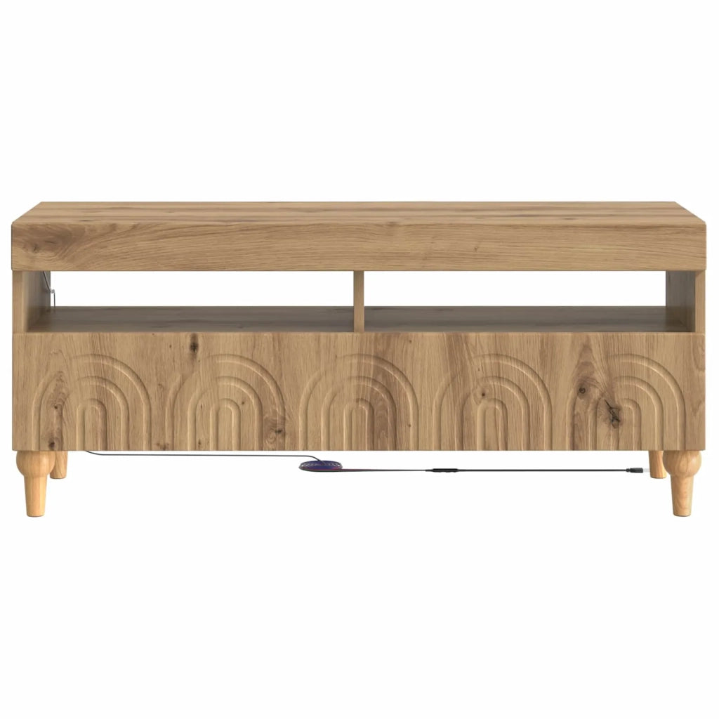 Mobile TV LED Rovere Artigianale Legno ingegnerizzato 896334
