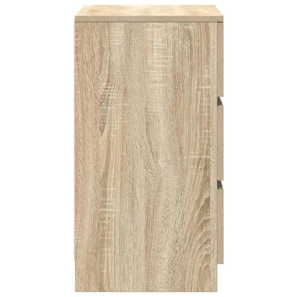 Comodini con 3 Cassetti 2 pz Rovere Sonoma 39x35x65 cm 861342