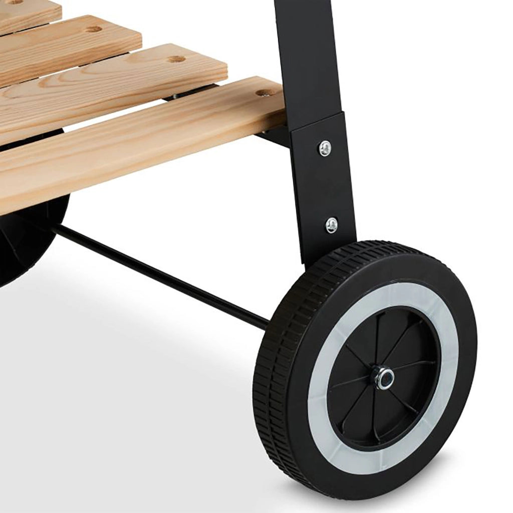 Barbecue a Carbone Sebastian 87x42x82 cm con Griglia in Acciaio Inox e Coperchio Nero