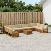 Set divani con cuscino 11 pcs Legno di Acacia Massello