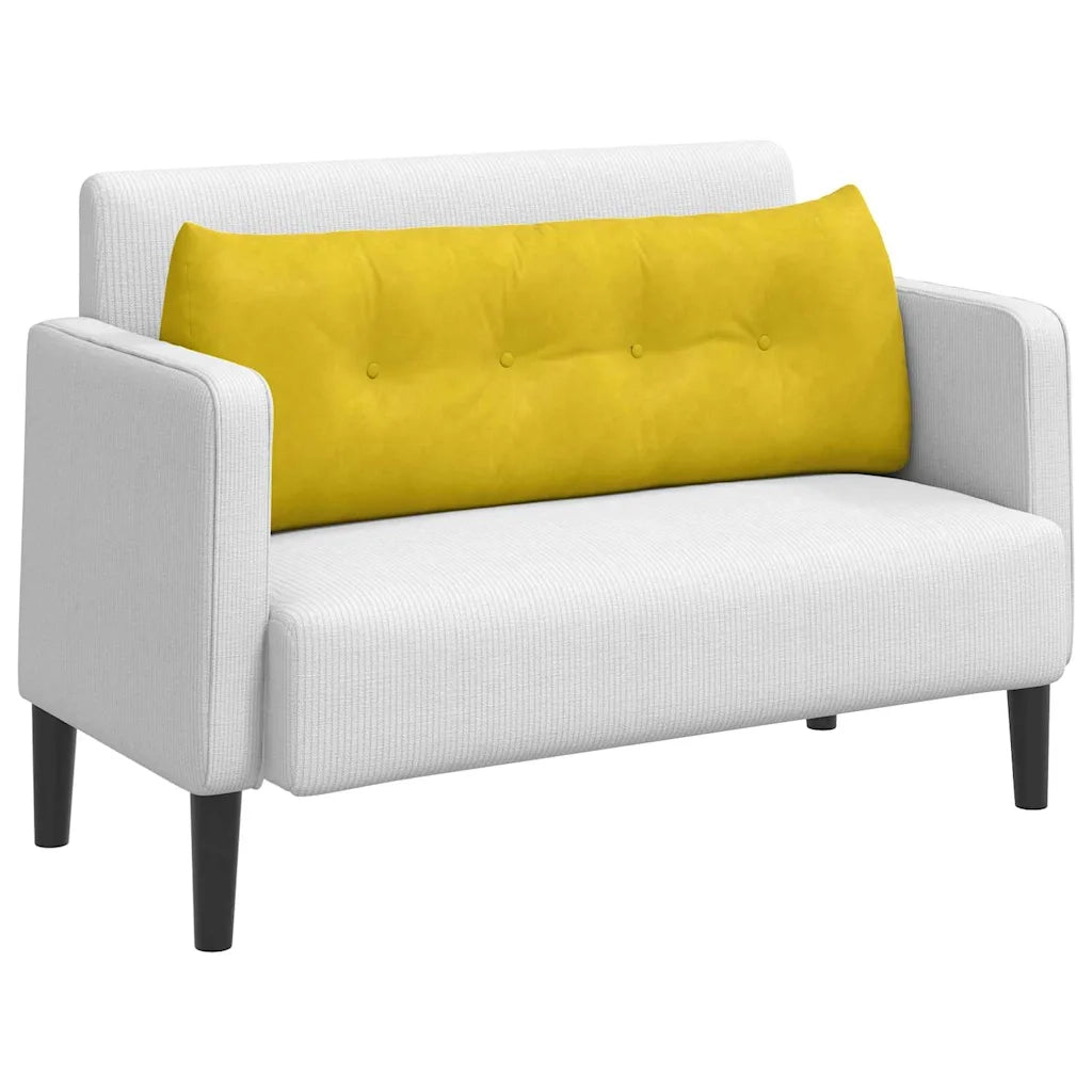 Cuscino per Schiena Giallo 140 x 24 x 50 cm Velluto
