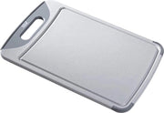 Pannello di taglio in plastica rettangolare 38x25 cm con solchi per sapone e manico - pannello di taglio per la cucina resistente alla lavastoviglie