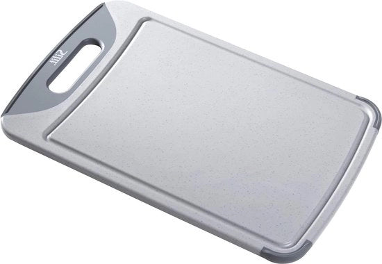 Pannello di taglio in plastica rettangolare 38x25 cm con solchi per sapone e manico - pannello di taglio per la cucina resistente alla lavastoviglie