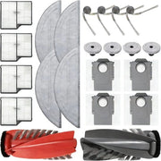 21 pezzi di ricambio - compatibili con Roborock Saros aspirapolvere - 1 setaccio a rulli + 4 spazzole + 4 spazzolini + 4 spazzole per bordi + 4 sacchi a spazzatura + 4 setole + 4 filtri