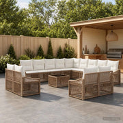 Set Divano da Giardino 14 pcs Beige polyrattan 3436191