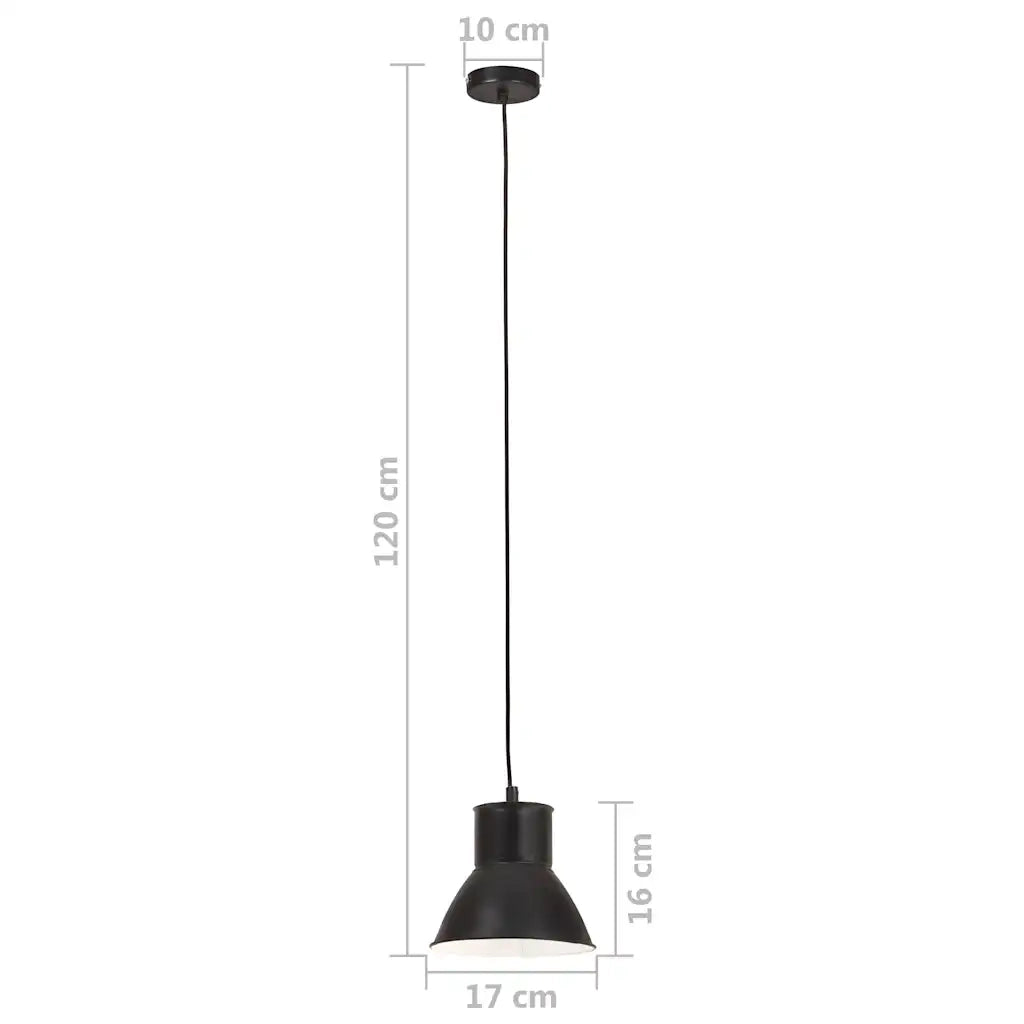 Lampada a Sospensione 25 W Nera Rotonda 17 cm E27 CFW7298531