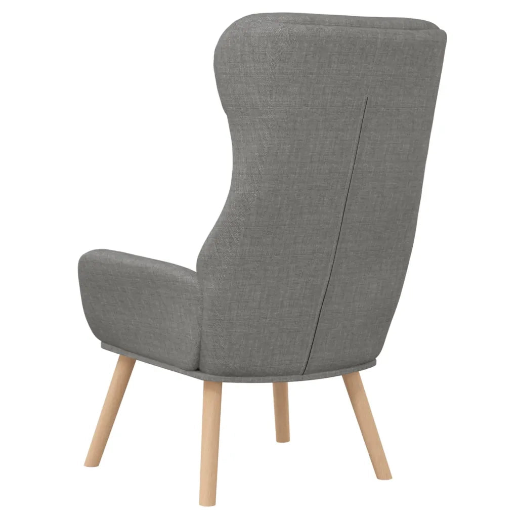 Poltrona | Sedia Relax Rilassante Grigio Chiaro in Tessuto