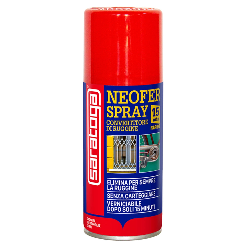 NEOFER SPRAY CONVERTITORE DI RUGGINE 150ml VERNICIABILE DOPO 15min SARATOGA 54007002