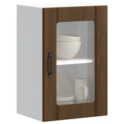 Pensile da Cucina con Porta in Vetro Lucca Rovere Marrone