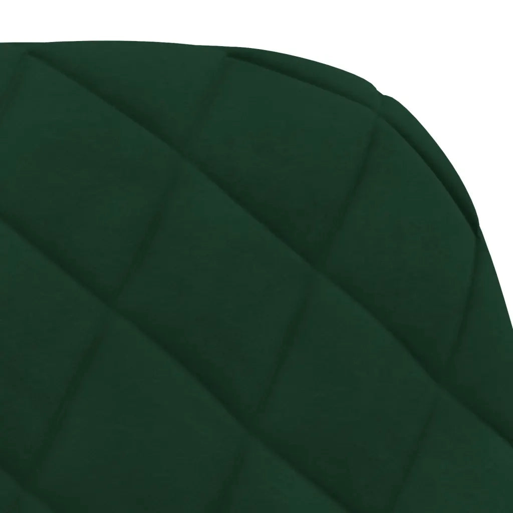 Sedie da Pranzo Girevoli 2 pz | Sedie da cucina Verde Scuro in Velluto