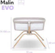 Culla per bambini con materasso fino a 9 kg - Grande tenda per lettino