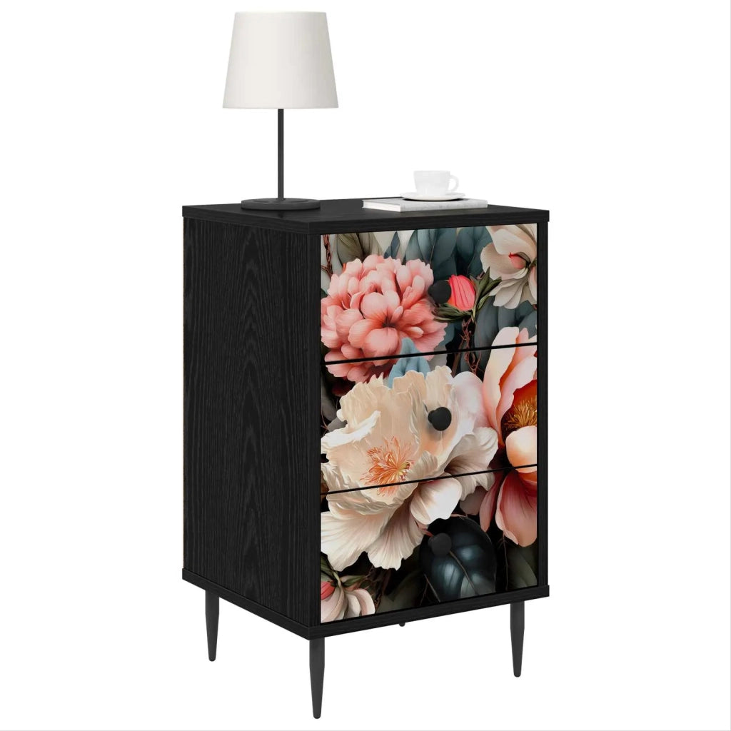 Armadio da Notte BORNE 2 pz Rovere Nero 36 x 33 x 61 cm 8007324