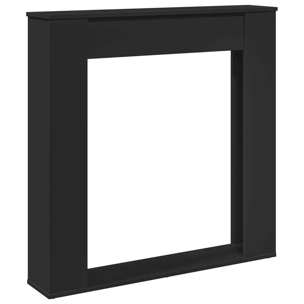 Cornice per Camino Nera 100x20x100 cm in Truciolato CFW6386953