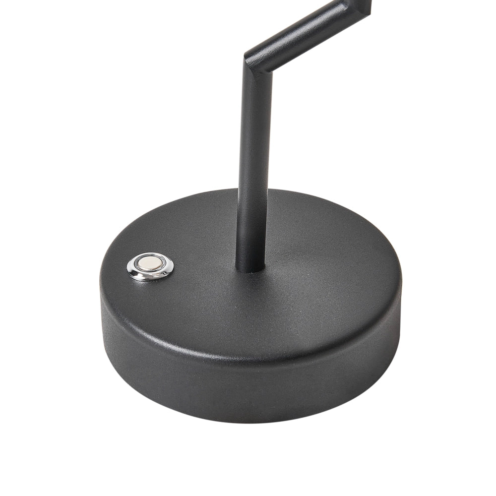 Lampada da tavolo in alluminio nero senza fili per interni ed esterni stile moderno