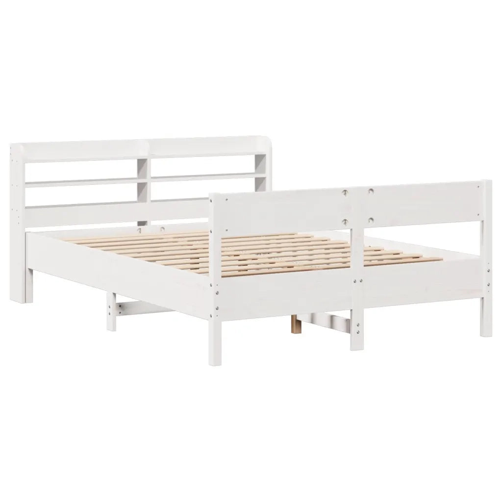 Letto senza Materasso Bianco 150x200 cm Legno Massello di Pino 3306925
