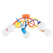 Alfa Boston plafoniera industriale multicolor metallo 5xE27