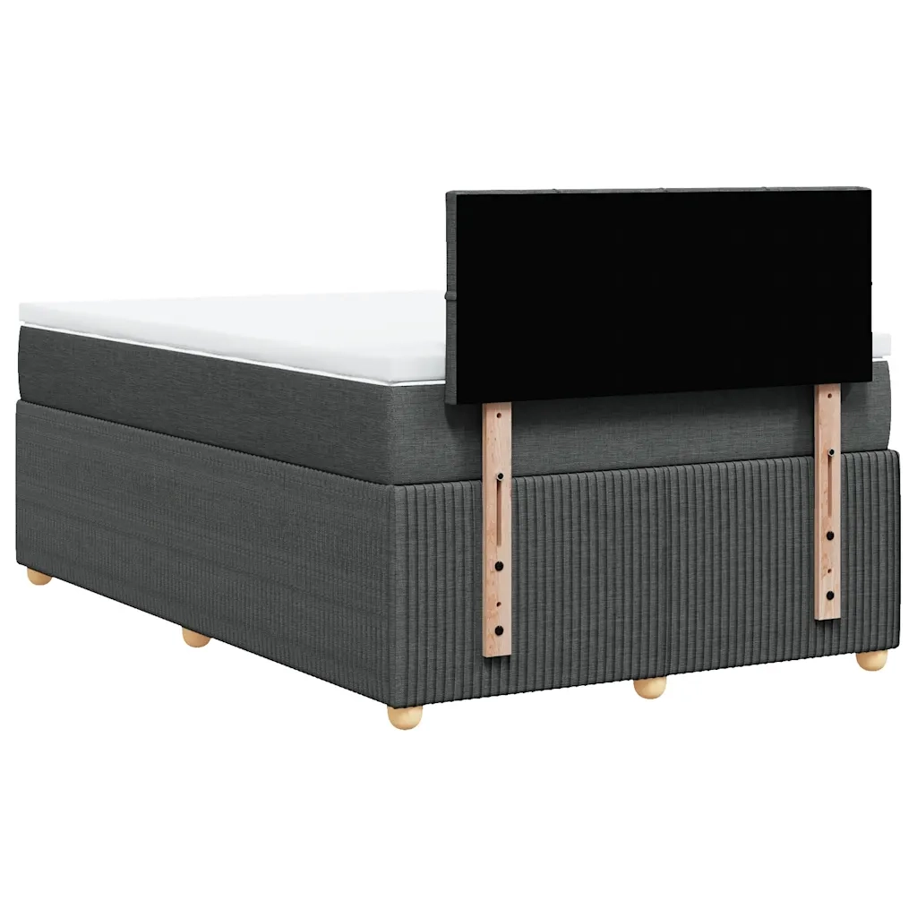Giroletto a Molle con Materasso Grigio Scuro 120x200 cm Tessuto 3289724