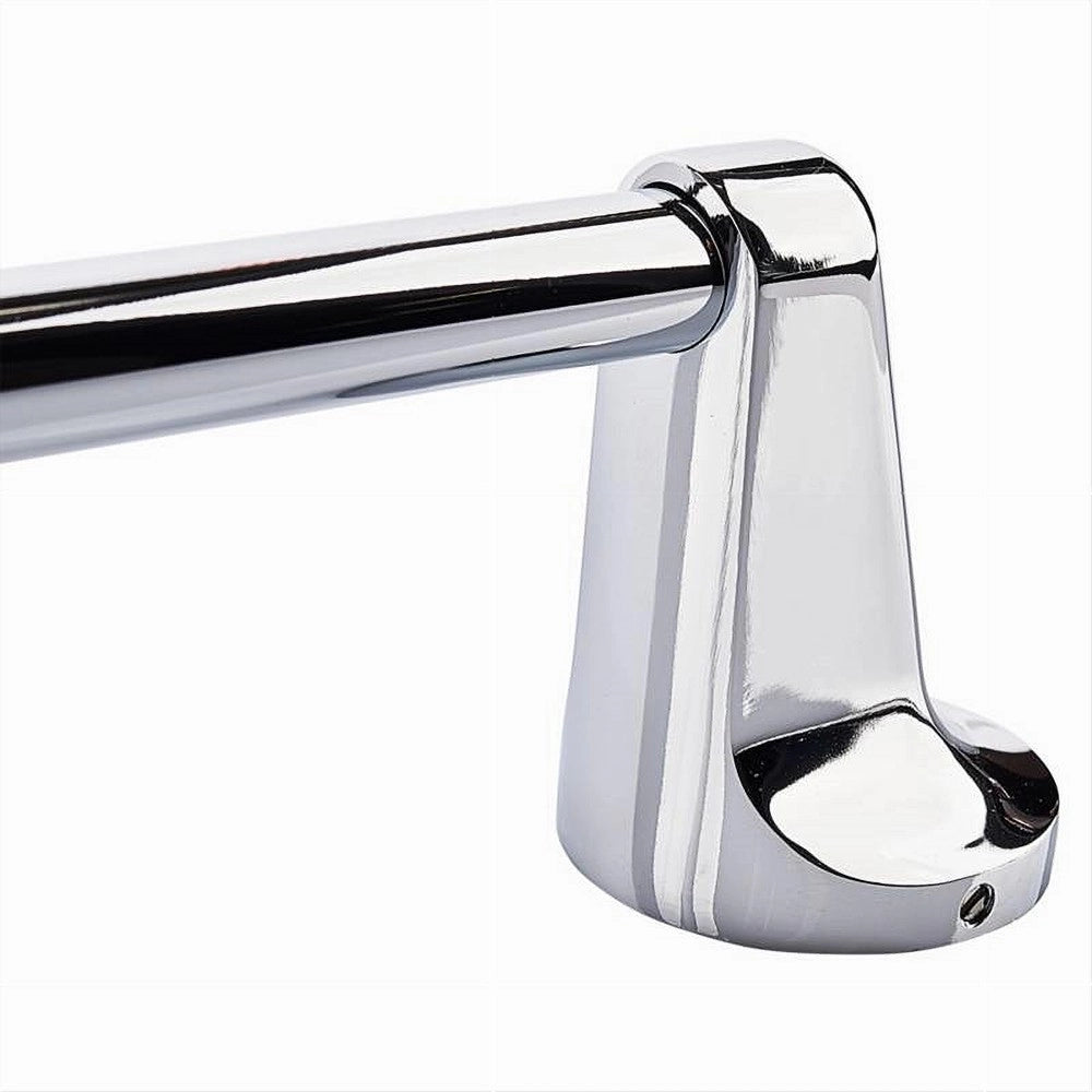 Trade Shop - Porta Asciugamani Portasciugamani Cromato 40 Cm Maniglione A Parete Bagno 79812 -