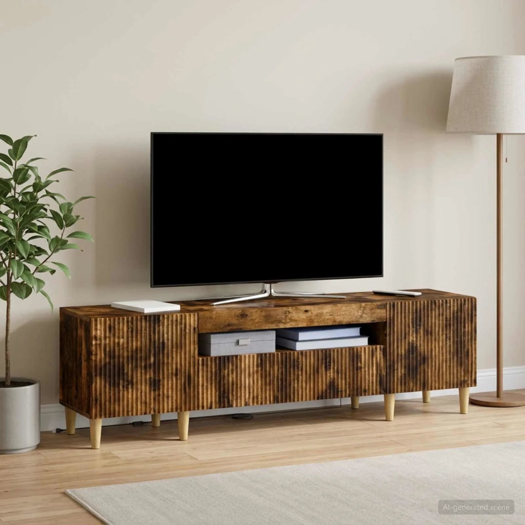 Mobile TV LED Rovere Fumo Legno ingegnerizzato 896690