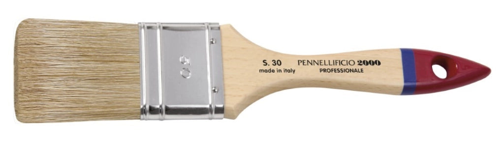 Pennellessa Manico Legno Ghiera Bs 40 X Solvente Set 5 Pezzi - Pennellificio 2000