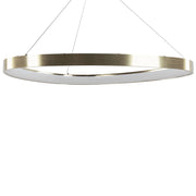 Lampada a sospensione in metallo dorato con luce a LED integrata novità forma rotonda a sospensione moderna illuminazione glamour