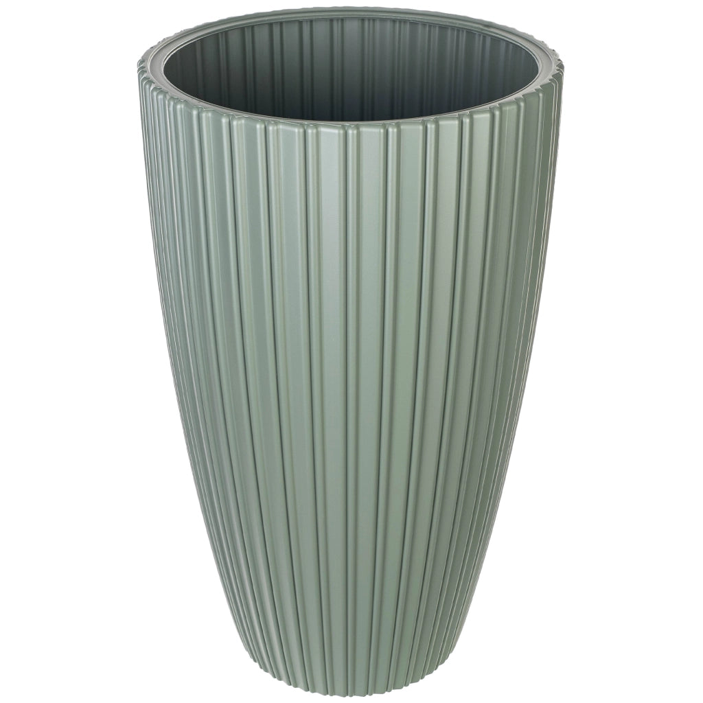Vaso da fiori KADAX da 30 cm con inserto, vaso da fiori in plastica, verde