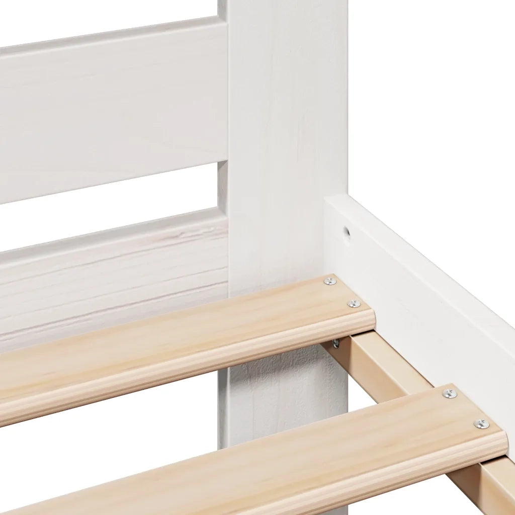 Giroletto senza Materasso Bianco 140x200 cm Legno Massello Pino 3309879