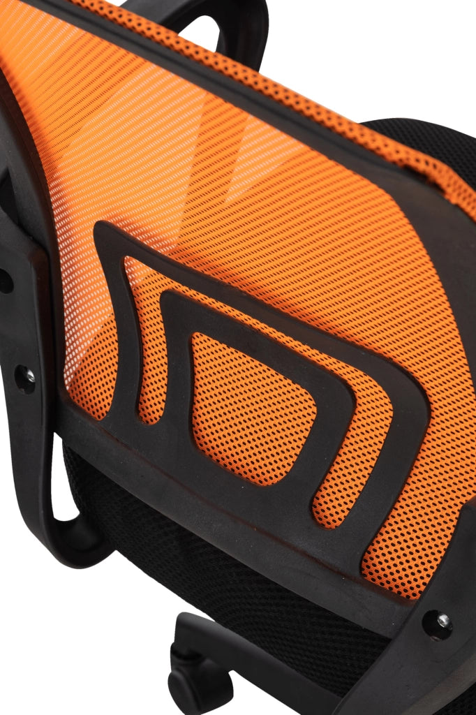 Sedia da ufficio Auburn con ruote arancione