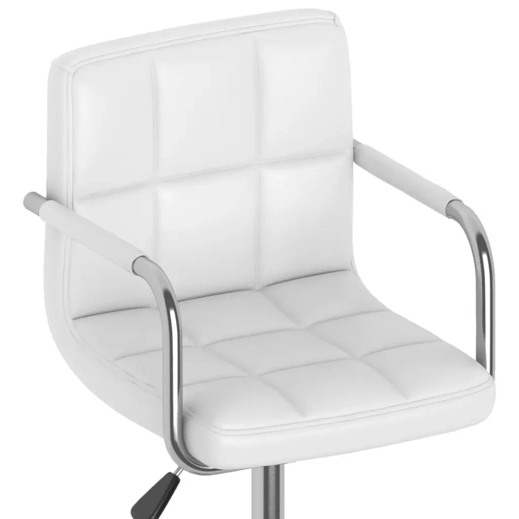 Sedie da Pranzo Girevoli 2 pz Bianche in Similpelle cod mxl 55686