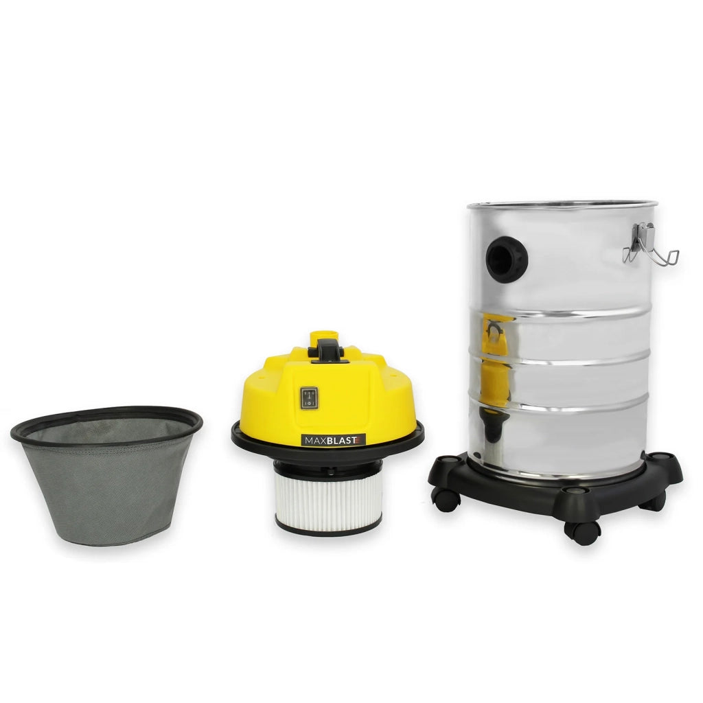 Kit Pulizia Grondaie con Tubi Estensibili + Aspiratore Industriale 30L