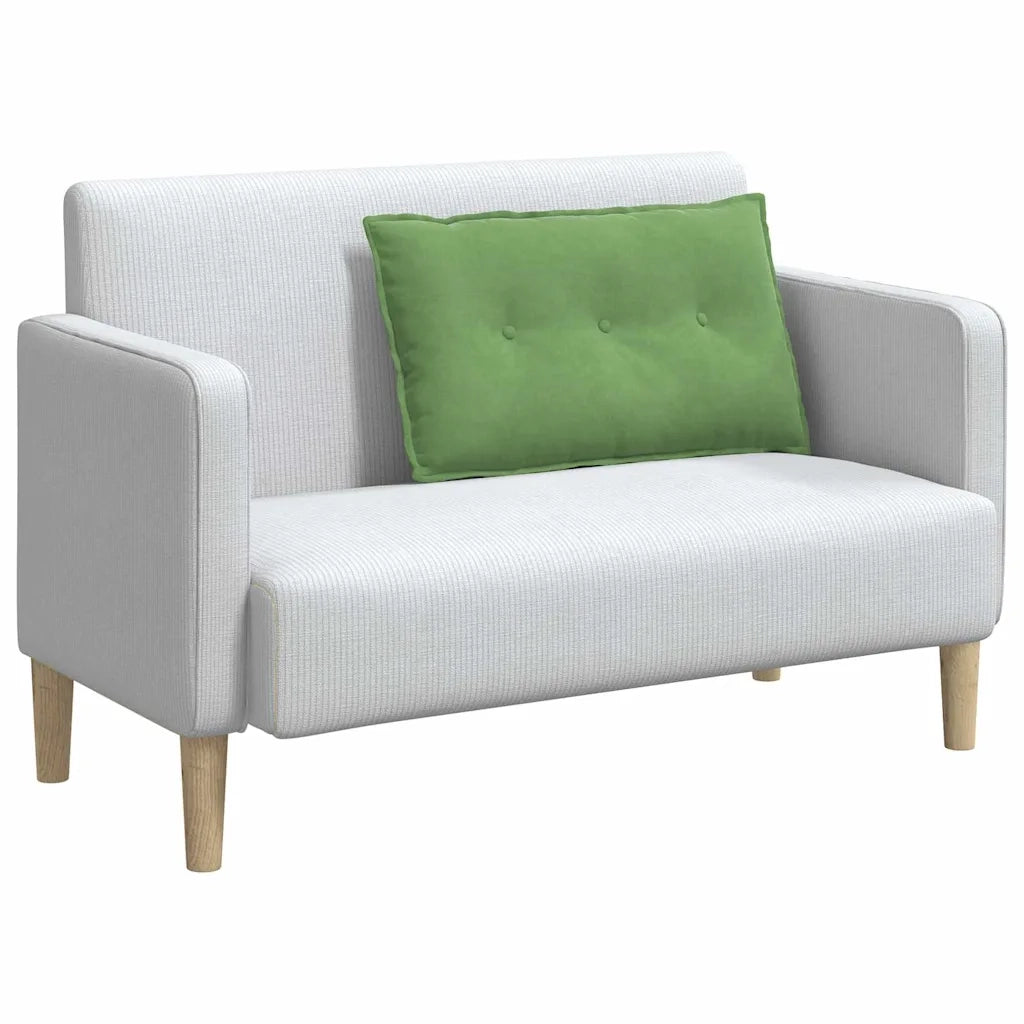 Cuscino per Schiena | Cuscino dorsale Verde chiaro 80 x 50 cm Tessuto in Cords