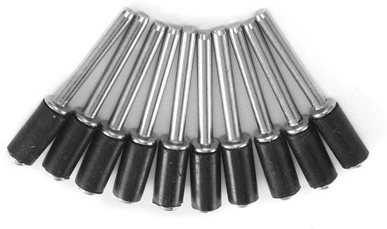 Accessorio per macchina a viti - Trommeldoorn 10 pezzi - Gomma - Accessorio per macchina a viti - Liscia/Sbianca - Sbiancatura - 2,35 mm diametro della testa - Materiale metallico duraturo - Trommeldoorn con schiuma da 10 pezzi