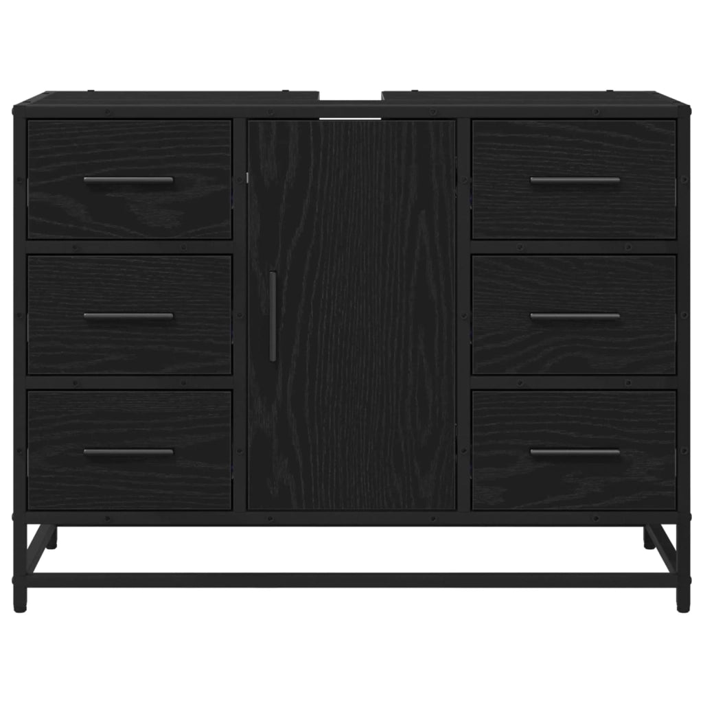 Mobile da Bagno Rovere Nero 80 x 33 x 60 cm Legno multistrato