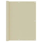 Schermo per balcone schermo per la privacy 120 x 400 cm tessuto Oxford color crema 02_0010134