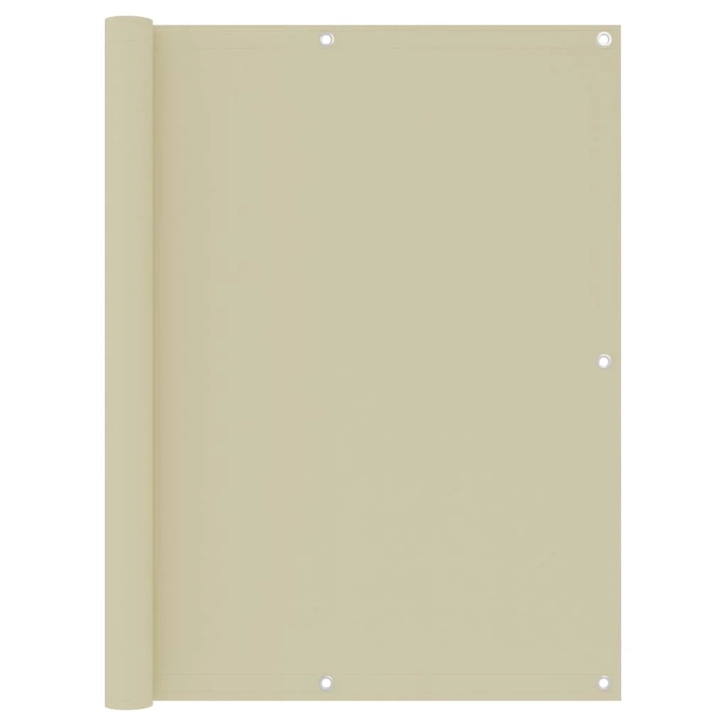 Schermo per balcone schermo per la privacy 120 x 400 cm tessuto Oxford color crema 02_0010134