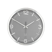 Orologio da Parete Radiocontrollato Movimento Silenzioso Tocco Moderno ed Elegante Grigio Nedis