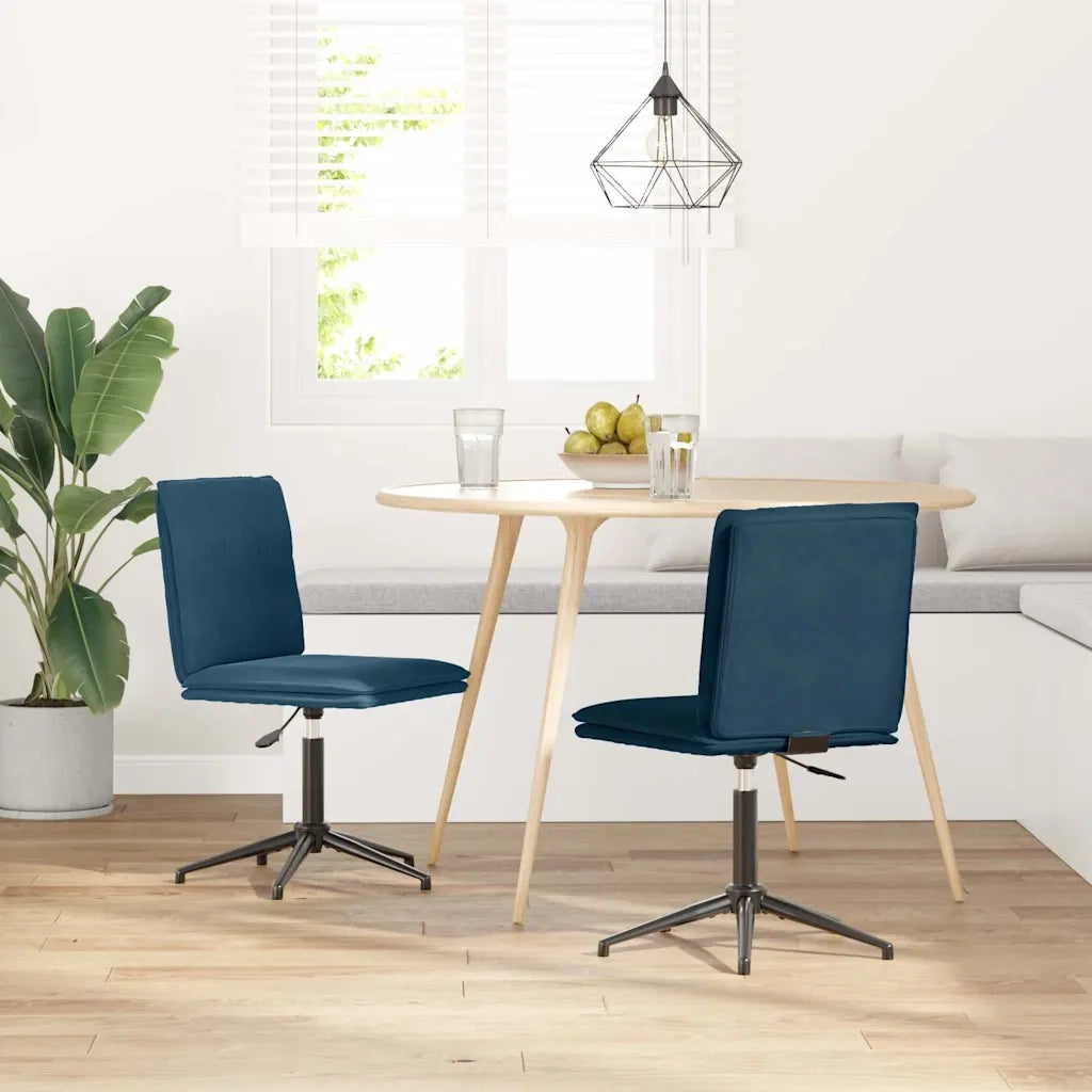 Sedie da Pranzo 2 pz Blu in Velluto 3315377