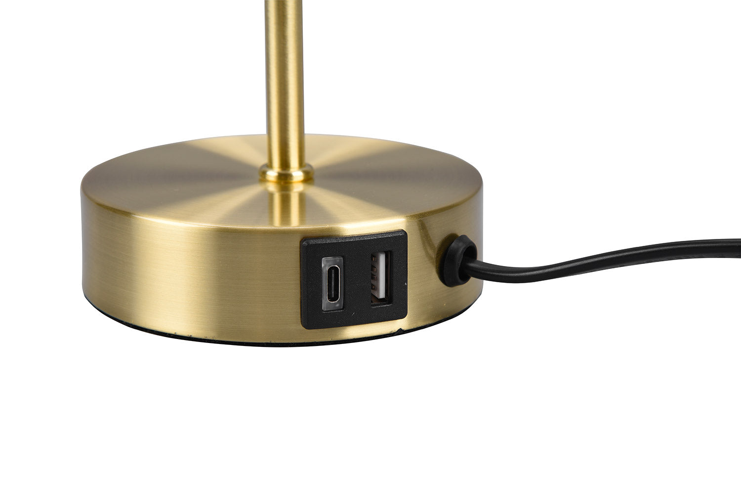 Lampada da Tavolo da Interno Attacco E14 in Metallo Ottone Satinato