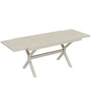 Tavolo da Giardino Allungabile 154-214x85x73 cm per 8-10 Persone in Alluminio e Acciaio Grigio